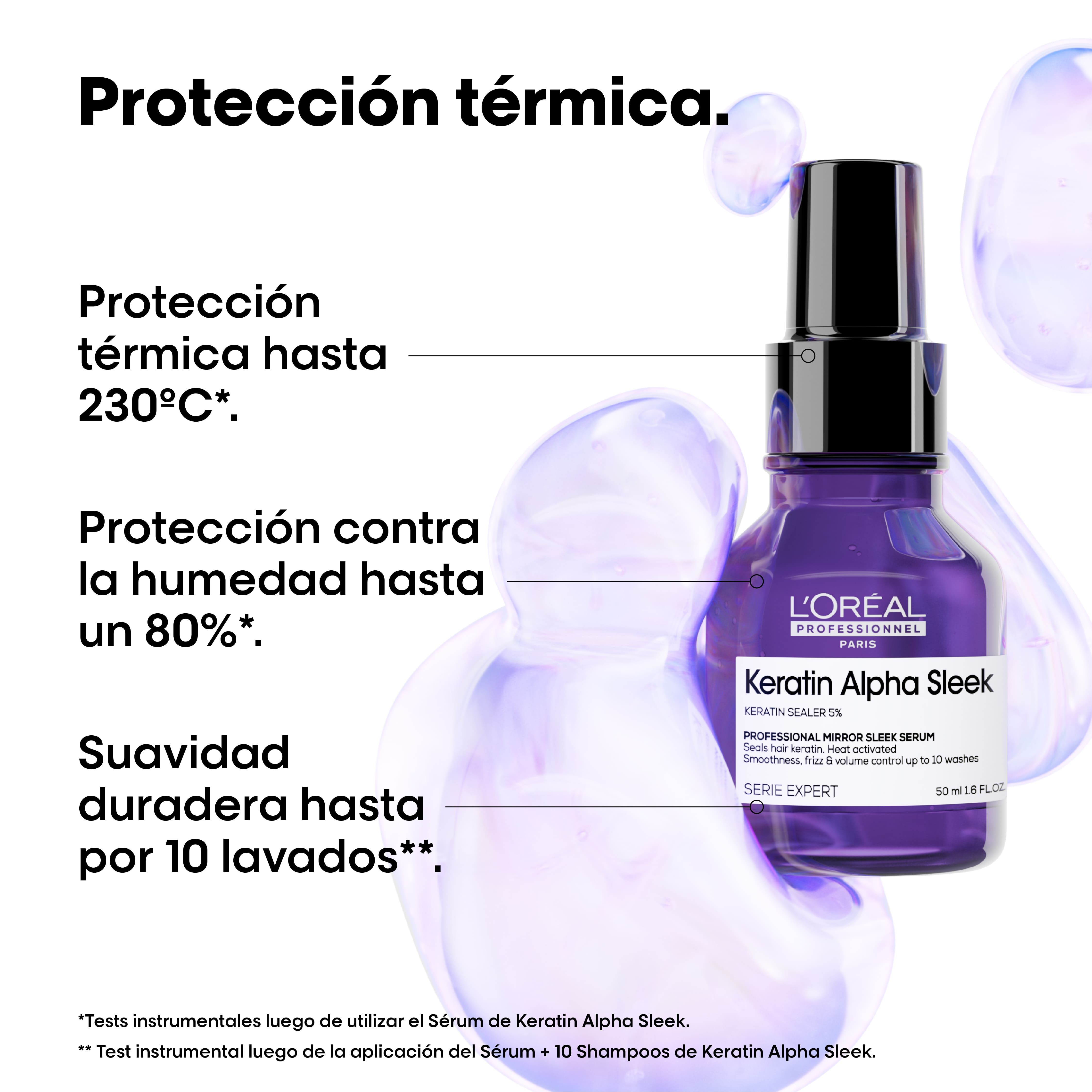 L'Or&eacute;al Professionnel Keratin Alpha Sleek Mirror Sleek S&eacute;rum Suavidad Control Frizz y Volumen 50 ml